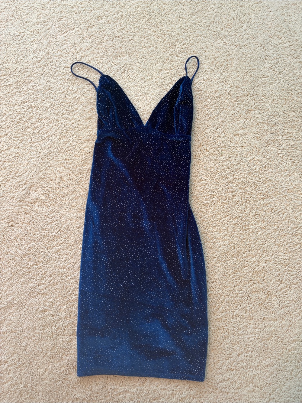 Lucy in the Sky Navy Velvet Mini Dress with Sparkle